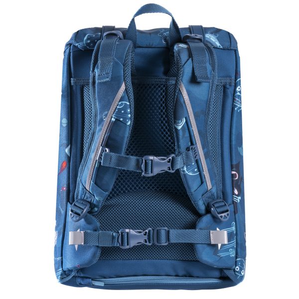 Retro Ninja Blue skolesekk