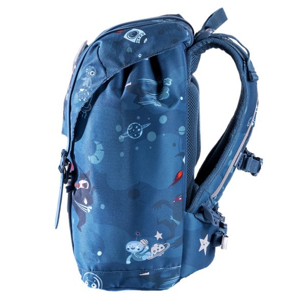 Retro Ninja Blue skolesekk