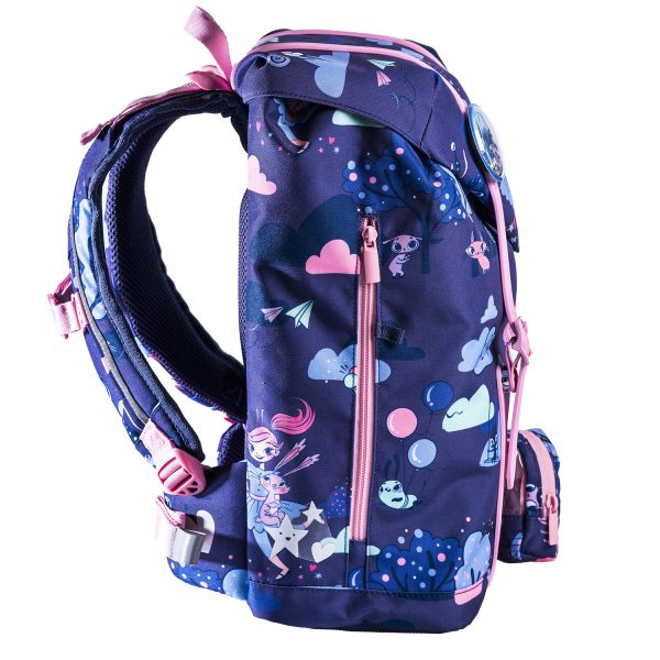 Retro Best Friends Blue skolesekk