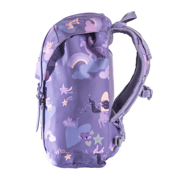 Retro Unicorn Purple skolesekk