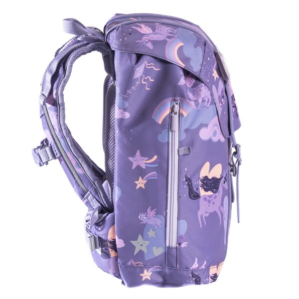 Retro Unicorn Purple skolesekk