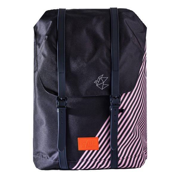 Pink Stripe skolesekk