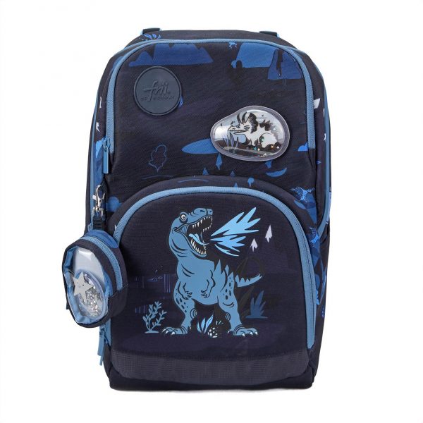 1.-3. klassesett 22L, 3 deler, Frii Easy Dinosaur Blue