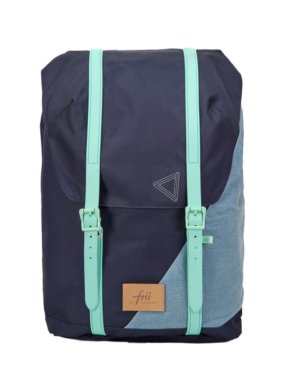 Frii Retro Neon Mint skolesekk