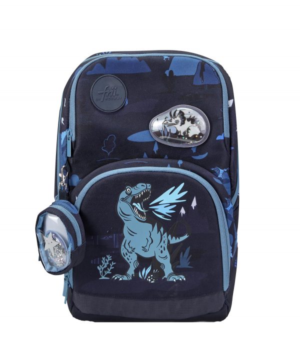 Frii Easy Dinosaur Blue skolesekk