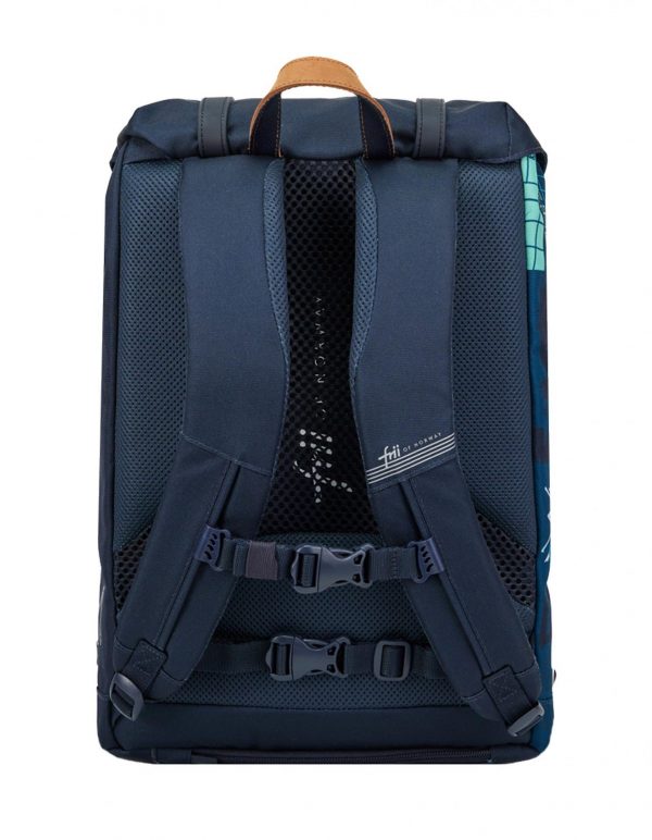 Frii Retro Blue Grafitti skolesekk