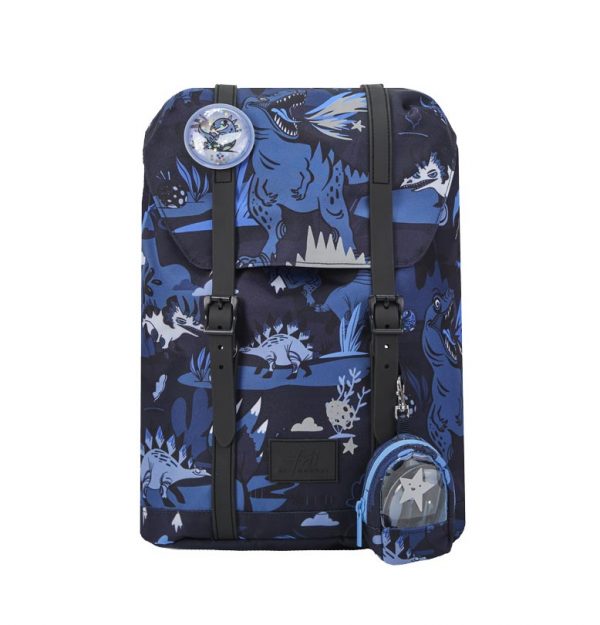 1.-3. klassesett 22L, 3 deler, Frii Retro Dinosaur Blue